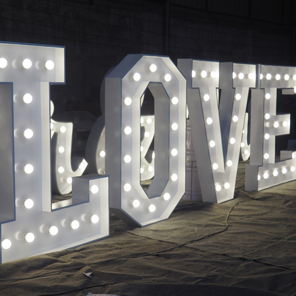 standing giant love letter 3D marquee letter sign