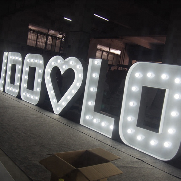 standing giant love letter 3D marquee letter sign