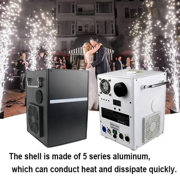 Free shipping to USA 4pcs 650W cold spark machine packing with a case /white or black