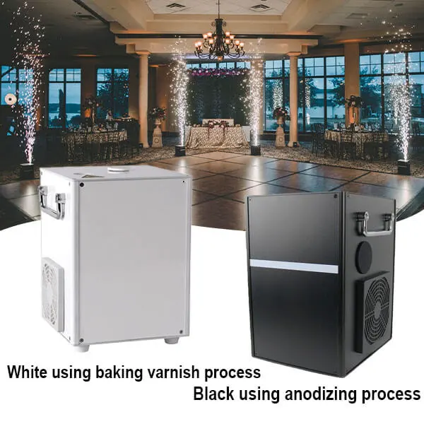 Free shipping to USA 4pcs 650W cold spark machine packing with a case /white or black