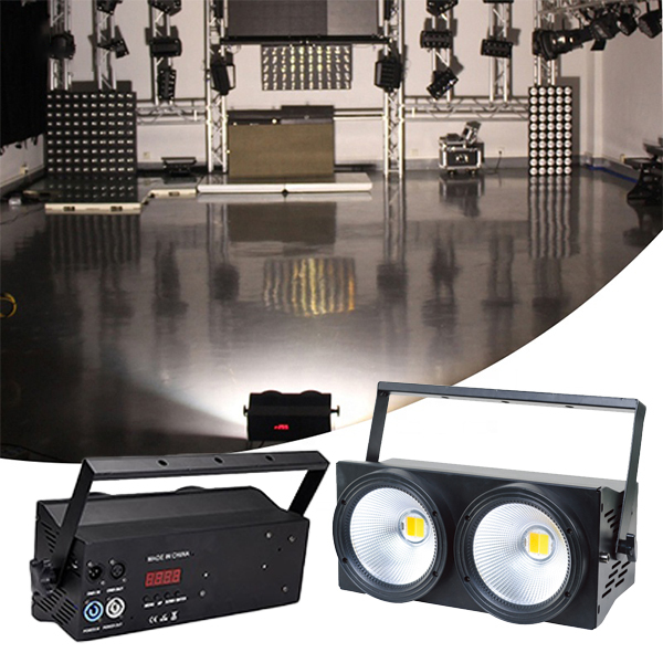 2PCs 100w warm white cob led blinder Pars 2 eyes audience blinder light