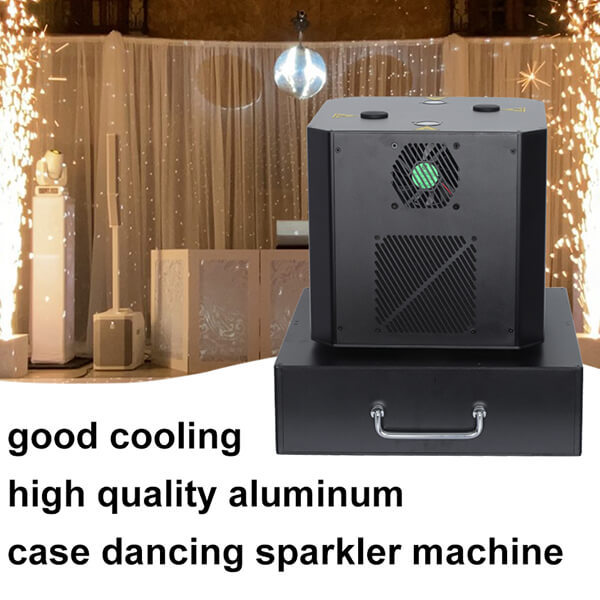 Free shipping dual head spin sparkular machine wedding dj party cold spark machine