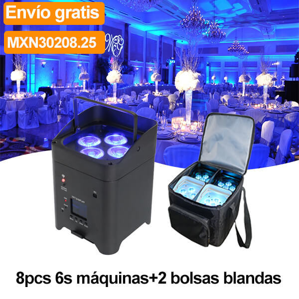 Envío gratis 18W 6in1 rgbwauv batería inalámbrica control remoto uplight