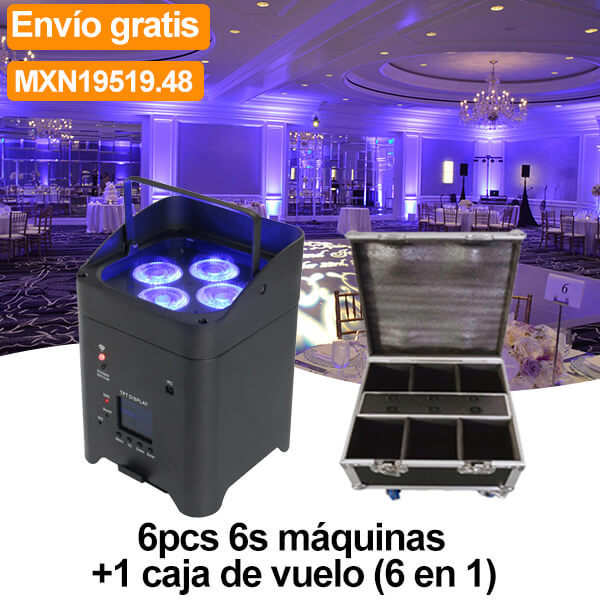 Envío gratis 18W 6in1 rgbwauv batería inalámbrica control remoto uplight