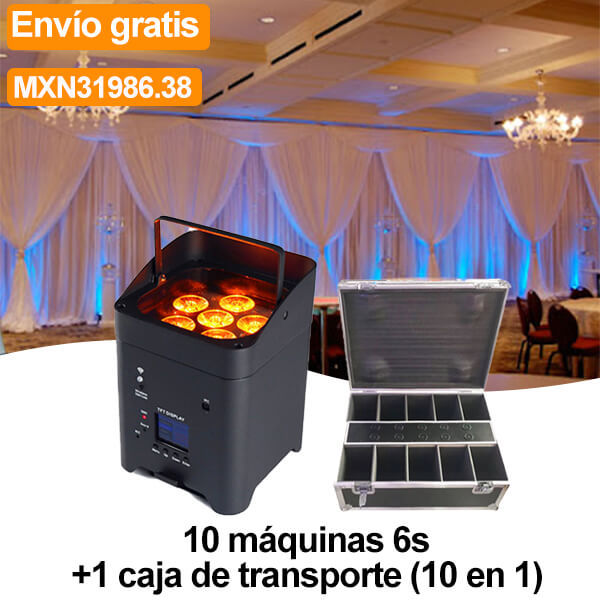 Envío gratis 18W 6in1 rgbwauv batería inalámbrica control remoto uplight