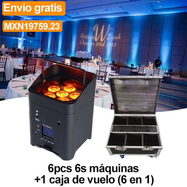 Envío gratis 18W 6in1 rgbwauv batería inalámbrica control remoto uplight