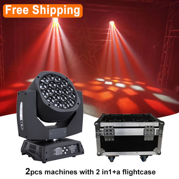 Free Shipping 19x15w big bee eye zoom wash led moving head light