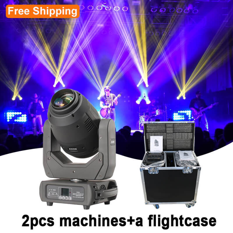 Free Shipping 2pcs 250W BSW LED  moving head light beam spot wash 3in1 stage light led dmx Dj light for wedding disco sStage