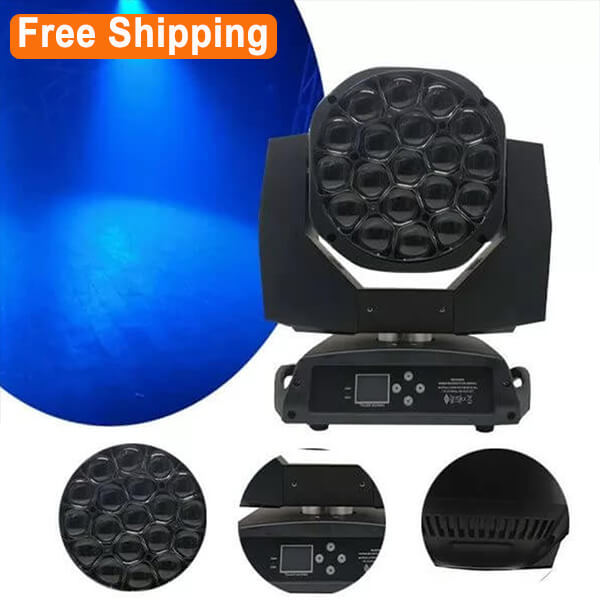 Free Shipping 19x15w big bee eye zoom wash led moving head light