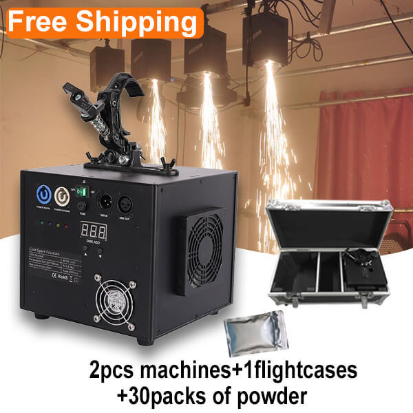 Free Shipping water falling sparkler machine high quality aluminum 2.4g wireless cold spark machine