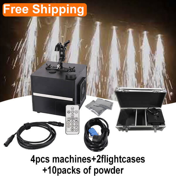 Free Shipping water falling sparkler machine high quality aluminum 2.4g wireless cold spark machine