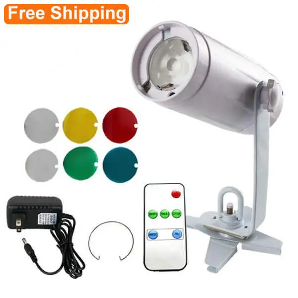 Free shipping 20pcs carton packing/ magnetic battery led pinspot