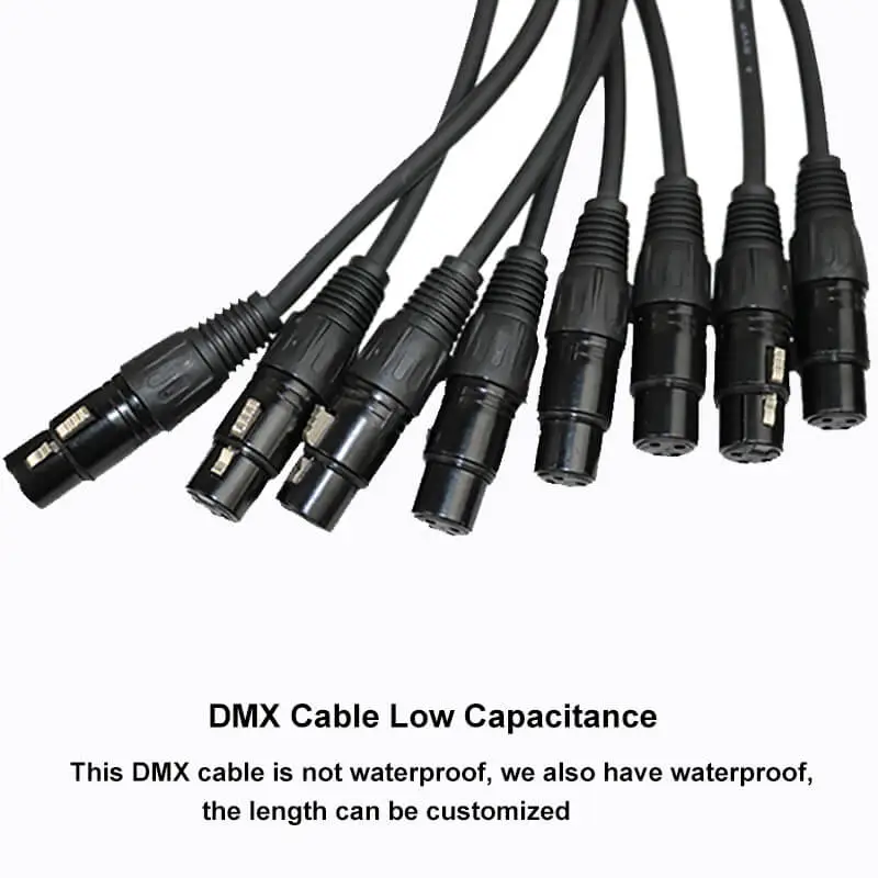 3pin 5pin damx cable 1 male and 7 female