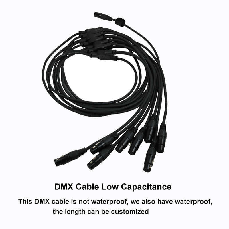 3pin 5pin damx cable 1 male and 7 female