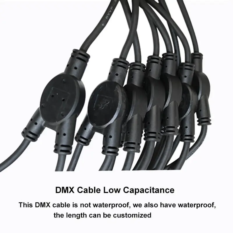 3pin 5pin damx cable 1 male and 7 female