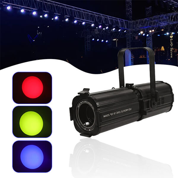 200W COB Zoom Theater Stage Light White Ellipsoidal LED Profile Spot