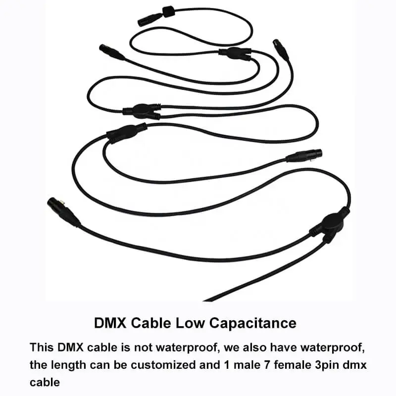 3pin 5pin damx cable 1 male and 7 female