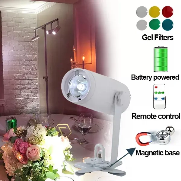 Cool White Remote Control Magnetic LED Pin Spot