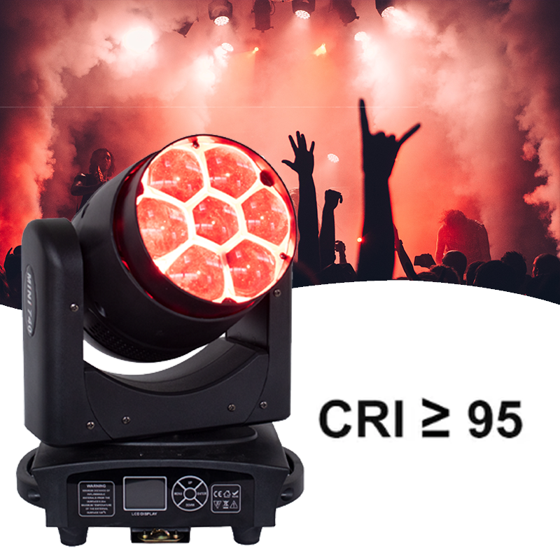 7*40w mini bee eye led moving head zoom wash lighting
