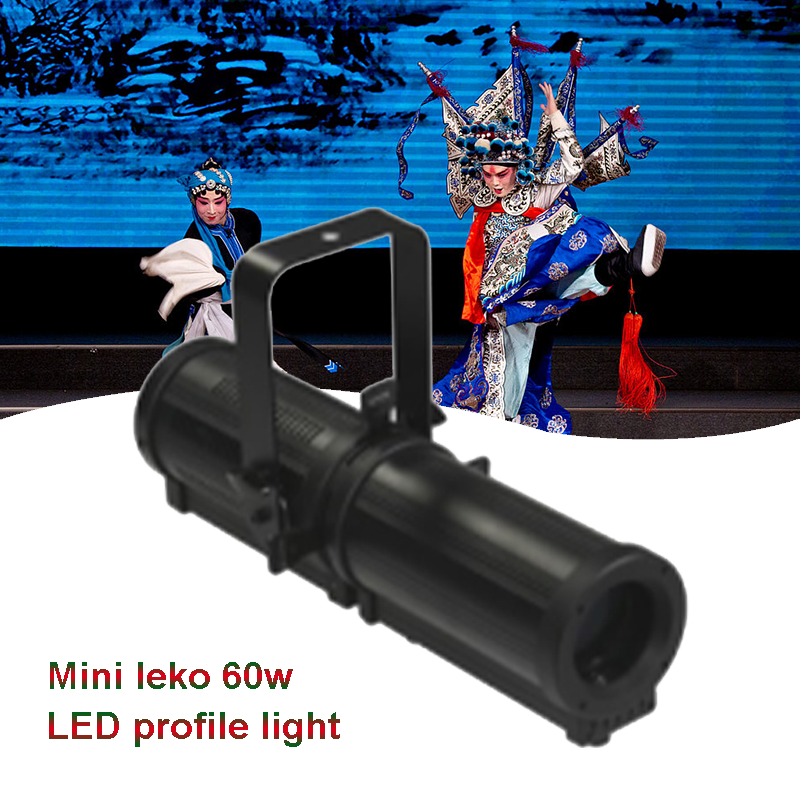 mini leko 60w cool white cool white 2in1 ellipsoidal led profile light mini zoom 9-25 degree
