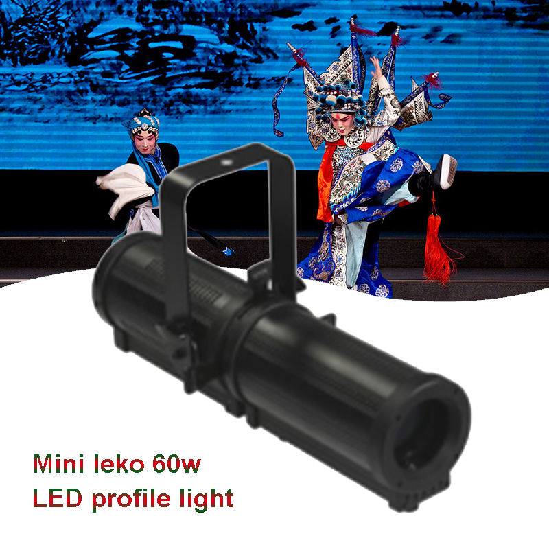 mini leko 60w cool white color ellipsoidal led profile light mini zoom 9-25 degree