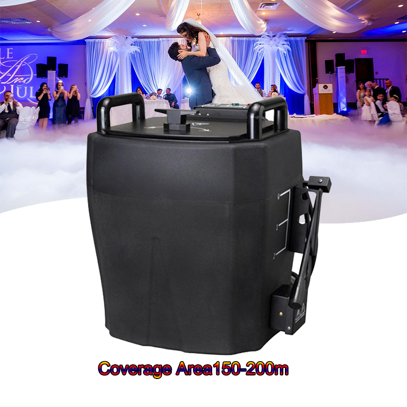 3500w dry ice machine with flightcase with mobile skateboard