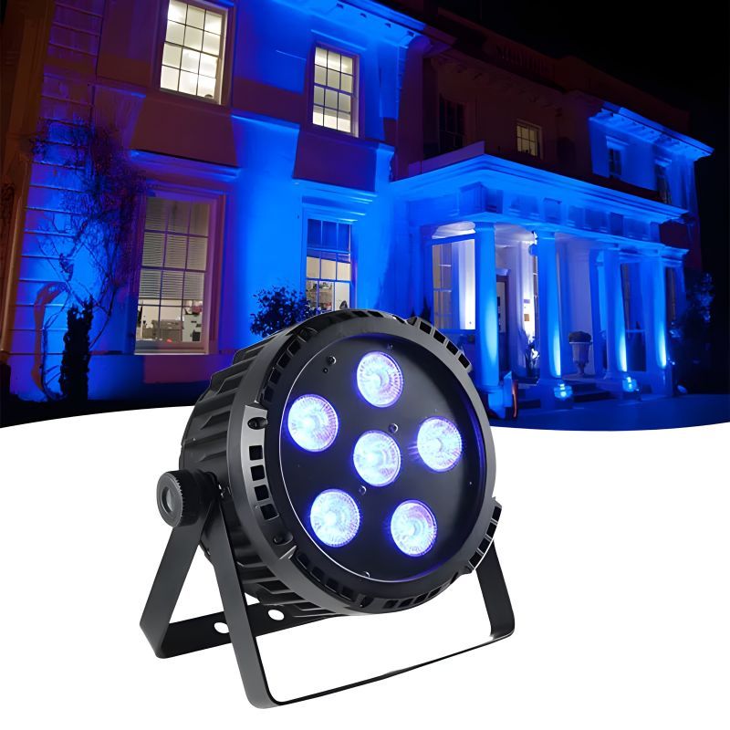 6LEDs IP65 waterproof battery powered  wireless dmx wifi outdoor led par