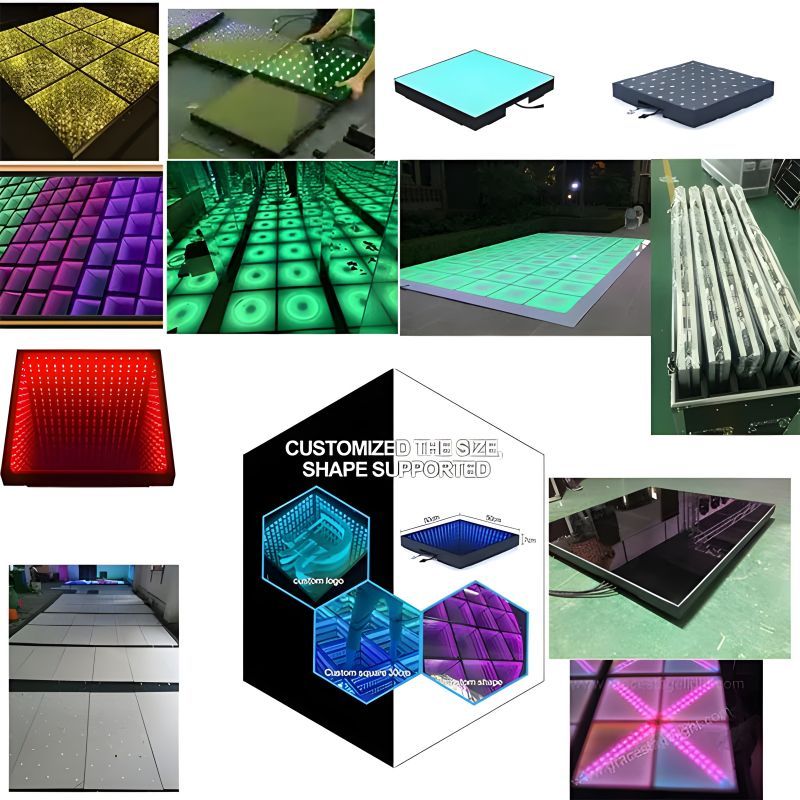 Monoblock Interactive Mirror 3D LED Dance Floor  LED Panel Lights