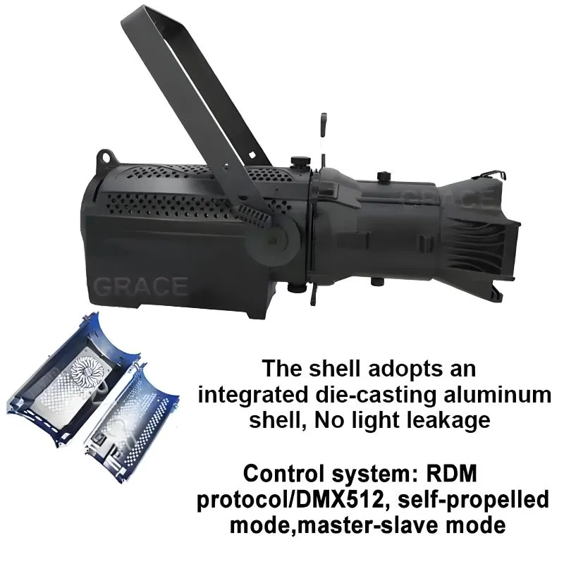 200W Fanless Super Quiet LED Spots Light 3200k/5600k LED Profile Stage Lights