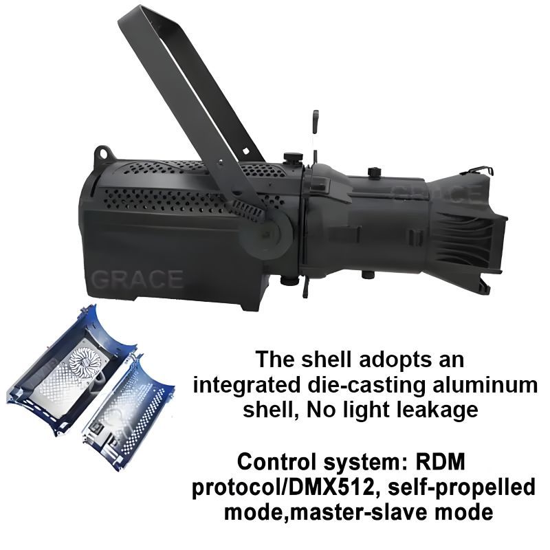 200W Fanless Super Quiet LED Spots Light 3200k/5600k LED Profile Stage Lights