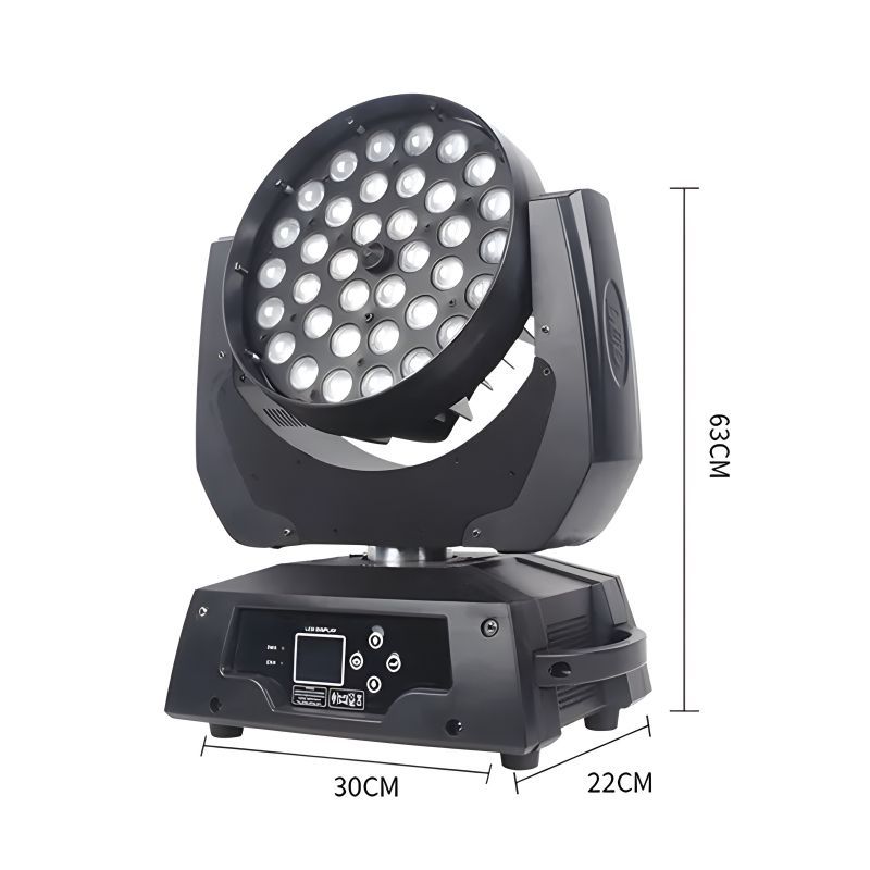 36*18w rgbwauv wash zoom Led moving head light