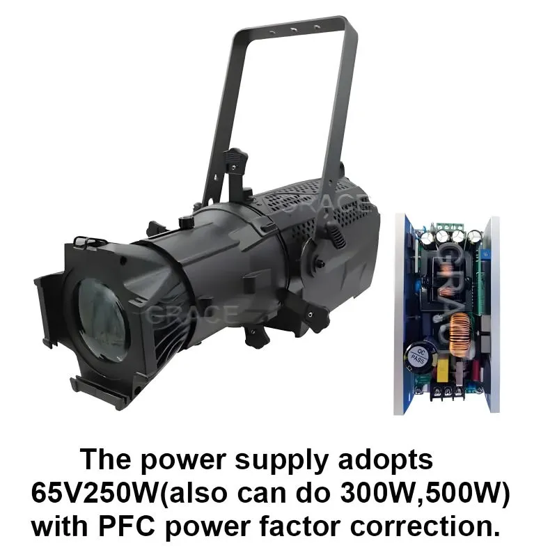200W Fanless Super Quiet LED Spots Light 3200k/5600k LED Profile Stage Lights