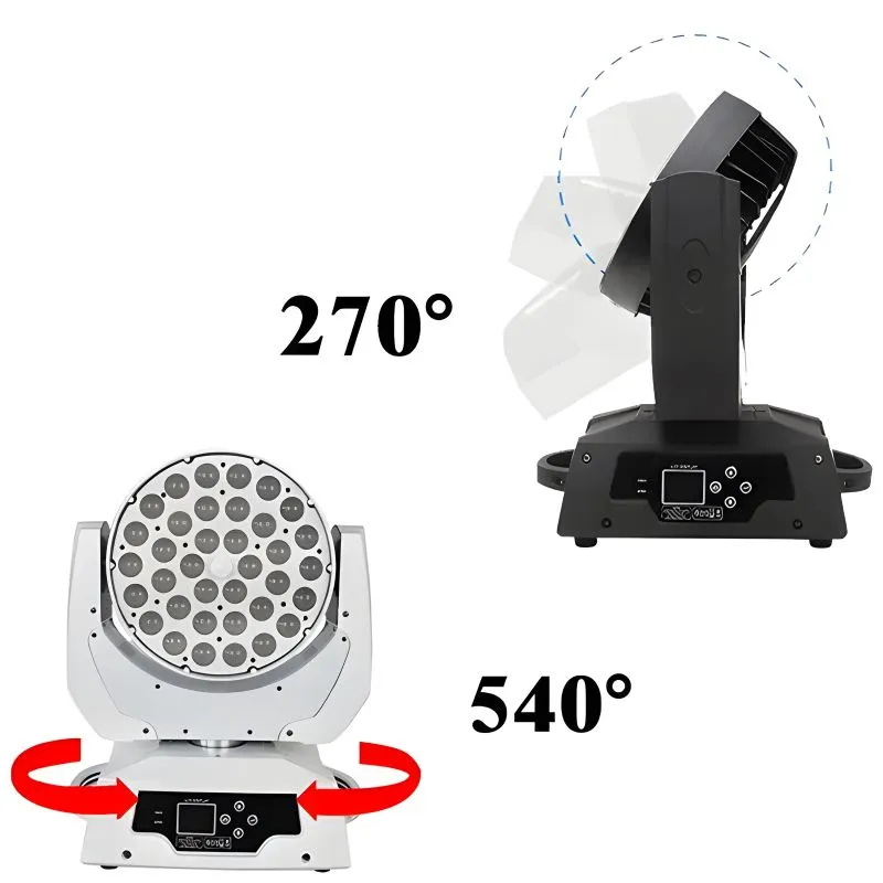 36*18w rgbwauv wash zoom Led moving head light