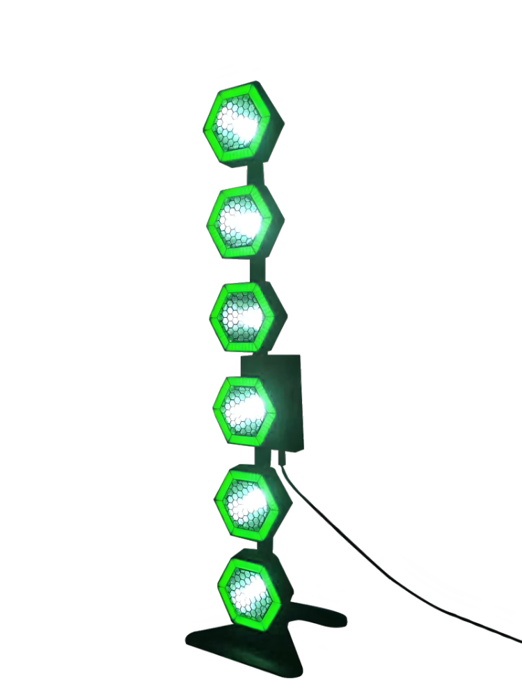 RGB LED Retro Background Effect RGB Flash Hexagonal Stage Light