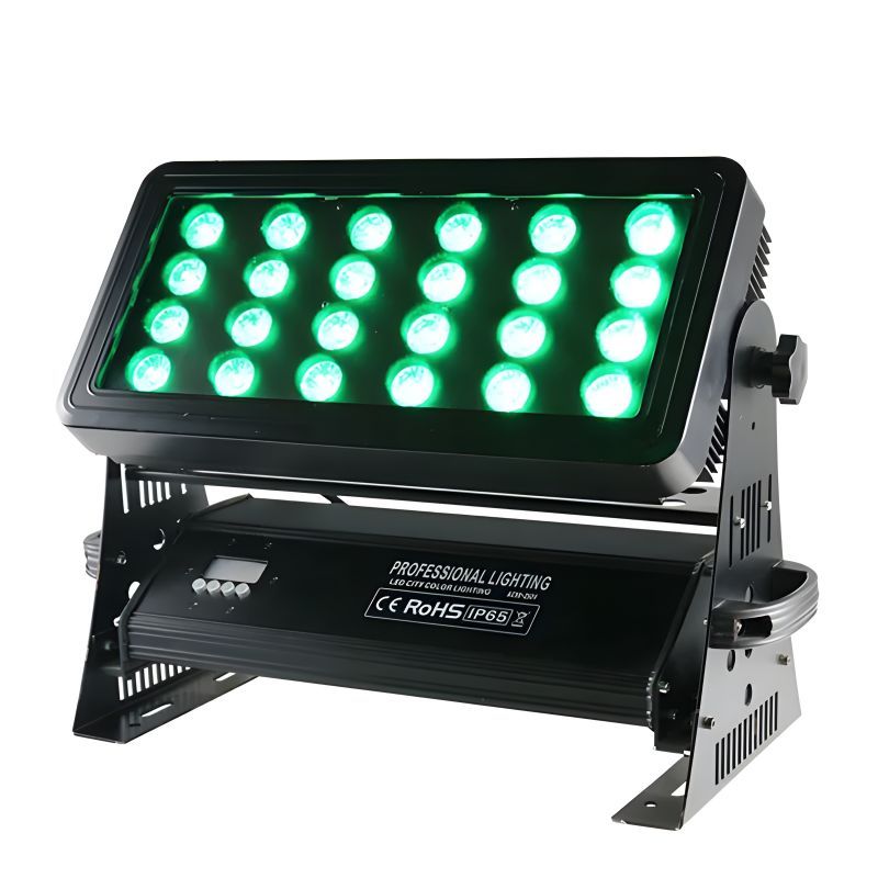 24pcs*18w 6in1 rgbwauv waterproof  wireless dmx battery party led city color light