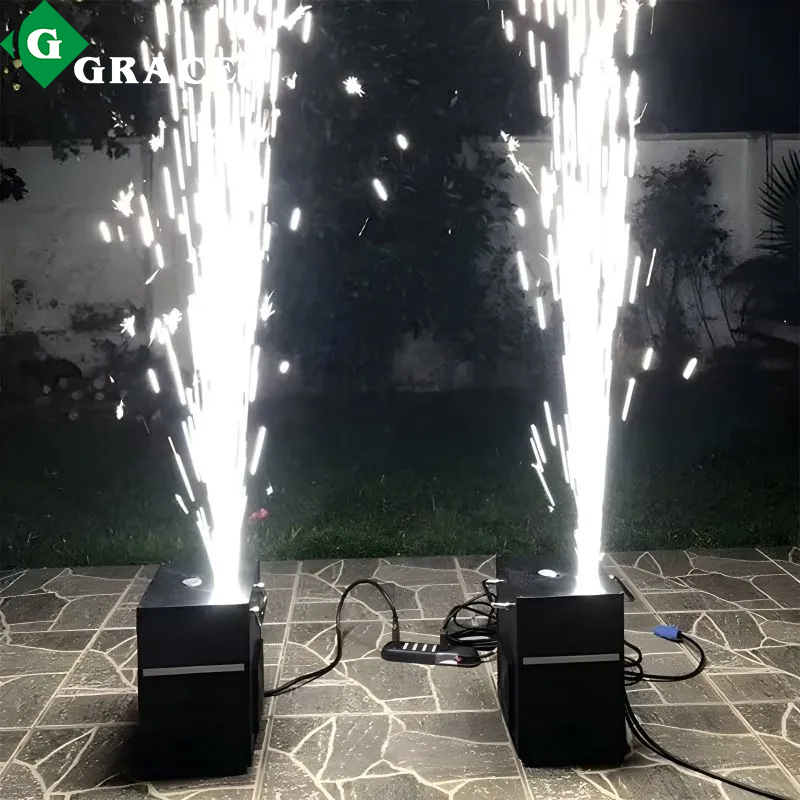 2pcs 750W cold spark machine and 5 bags powder indoor or outdoor