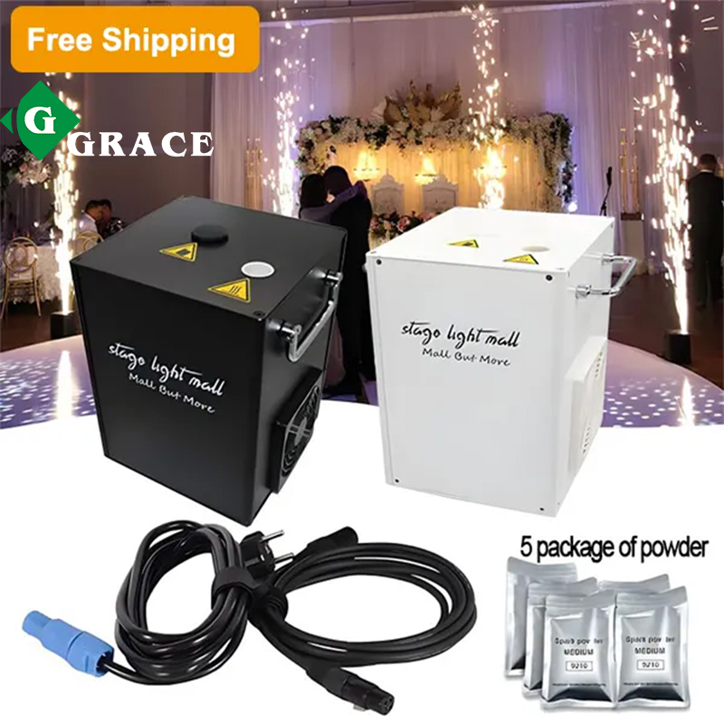 2PCs 650W cold sparklers machine with 5bags indoor or outdoor sparkular powder