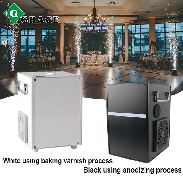 Free shipping /2pcs /650W cold spark machine packing with carton /white or black