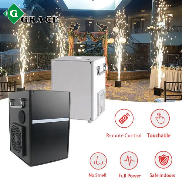 Free shipping /2pcs /650W cold spark machine packing with carton /white or black