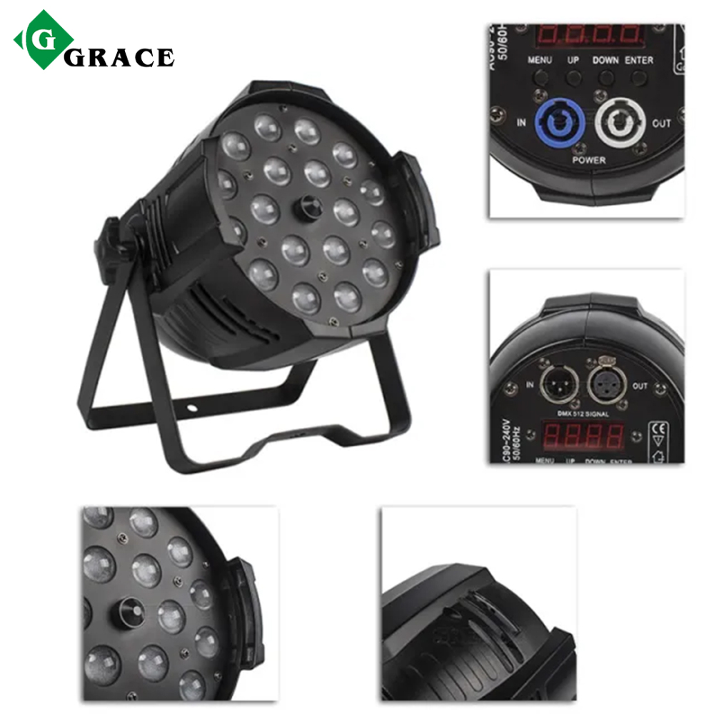 indoor led 18pcs x18w 6in1 wash zoom led par can light