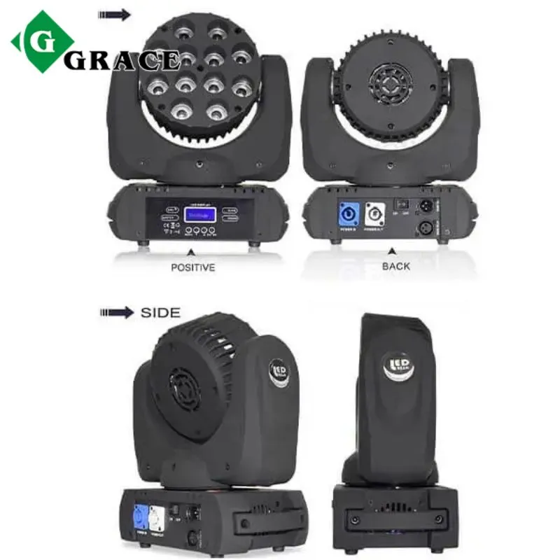 12*12w rgbw 4in1 led moving head beam