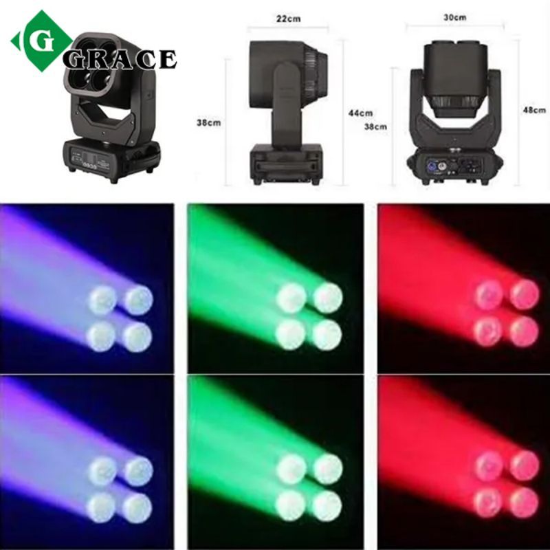 4x60W rgb zoom wash led move head light