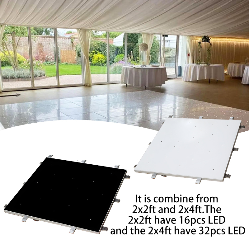 Monoblock Twinkle White Acrylic RGB LED Starlite Dance floor