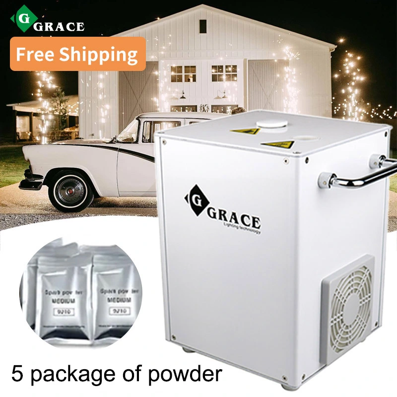 2PCs 650W cold sparklers machine with 5bags indoor or outdoor sparkular powder