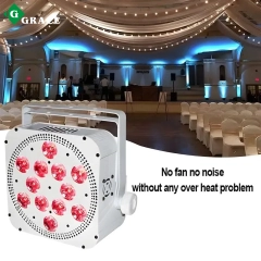 12*18w rgbwauv wireless battery Dmx led par lights