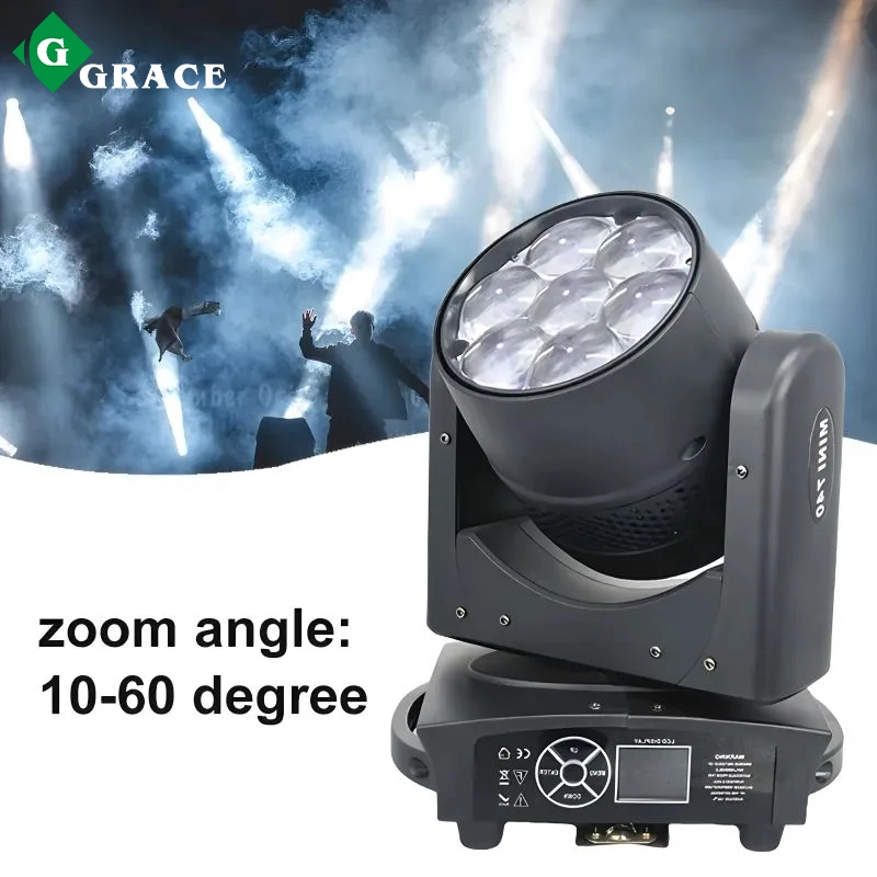 7x40W zoom Led moving head lights