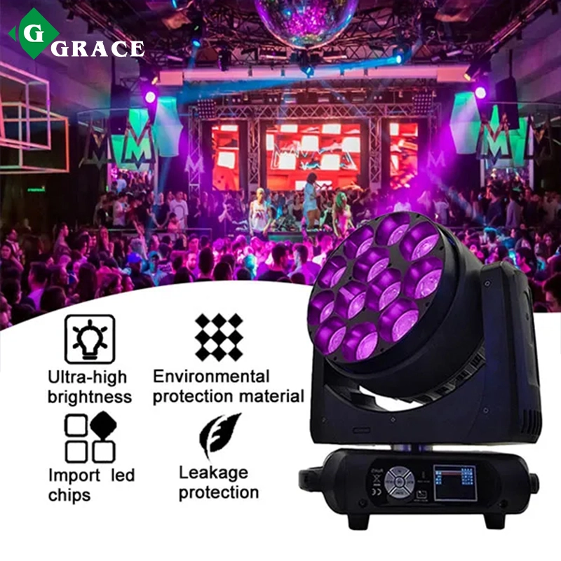 12*40W rgbw 4in1 beam zoom wash Led moving head light