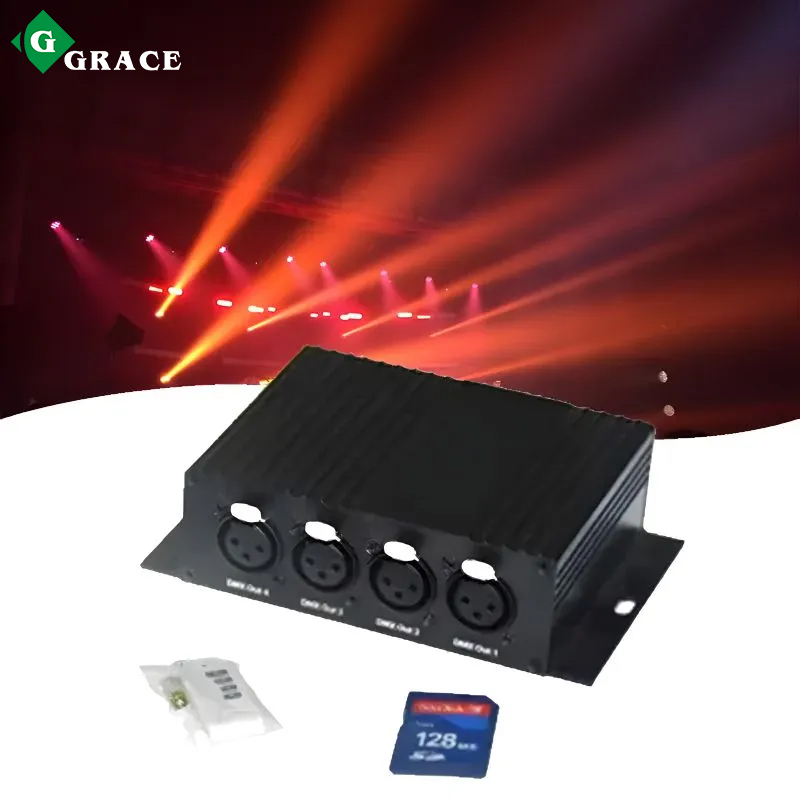 Wireless SD card DMX controller Artnet to DMX 4 nodes Remote control