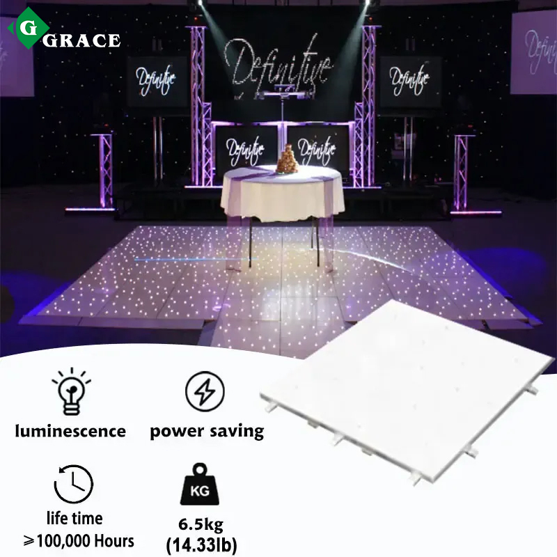 Monoblock 60*60/120*60 White RGB Color Interactive Portable LED Wedding Starlite Dance Floor