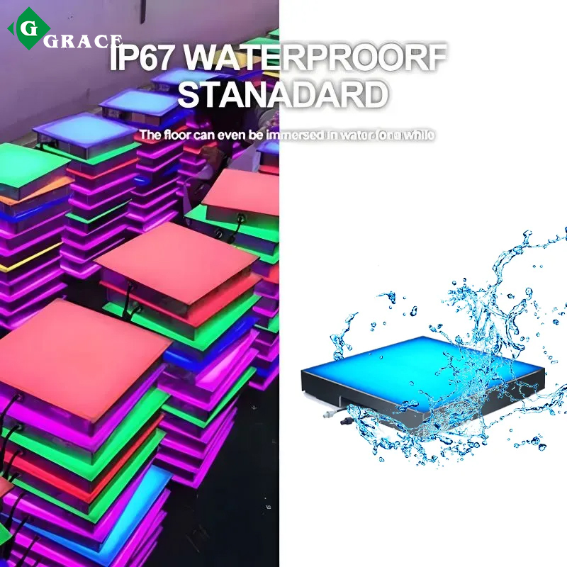 Monoblock Colorful Rainbow LED Dance Floor  Nova Luminous Light